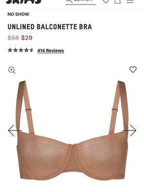 SKIMS Unlined Balconette Bra - Toast